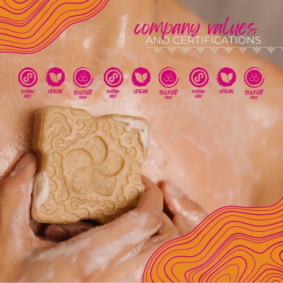 New Viori Peach Hibiscus Solid Sugar Scrub Bar |Natural, Vegan, Highly Fragrant - Picture 8 of 9